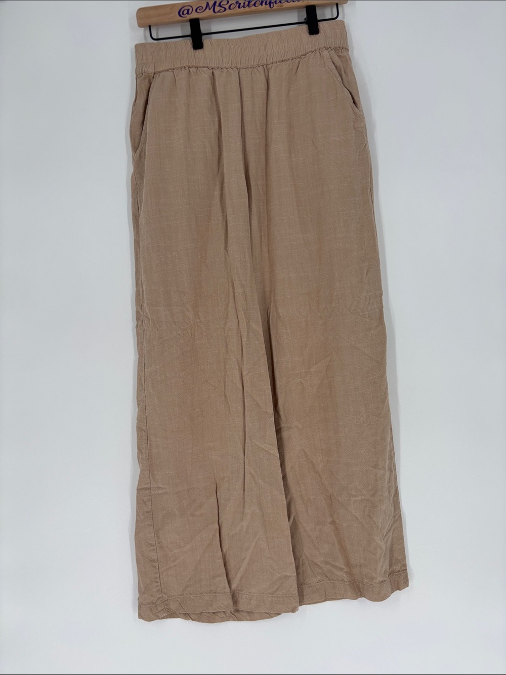 Marine Layer Allison Wide Leg Pants in Taupe small